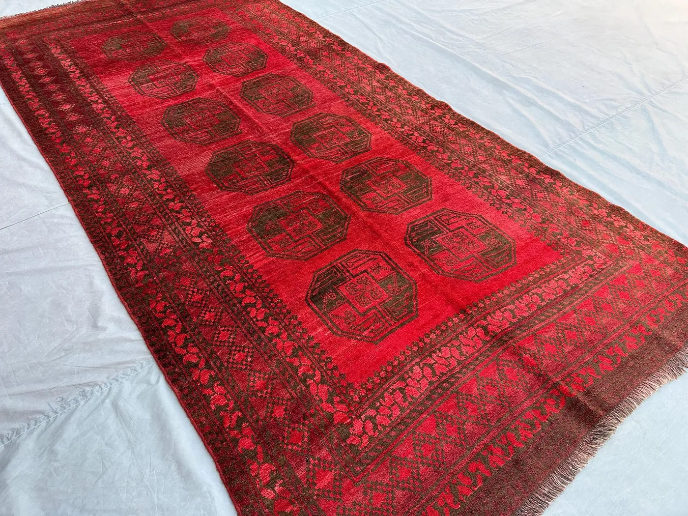 4'10x9'10 ft, Antique Turkmen Baluch Rug | Handmade Tribal Nomadic Wool Carpet | Vintage Area Rug  Fine Wool Living Room or Bohemian Décor