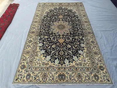 Antique Turkish Hand-Knotted Rug 6x10 Geometric Wool Area Carpet | Rare Bohemian Tribal Rug | Vintage Afghan W