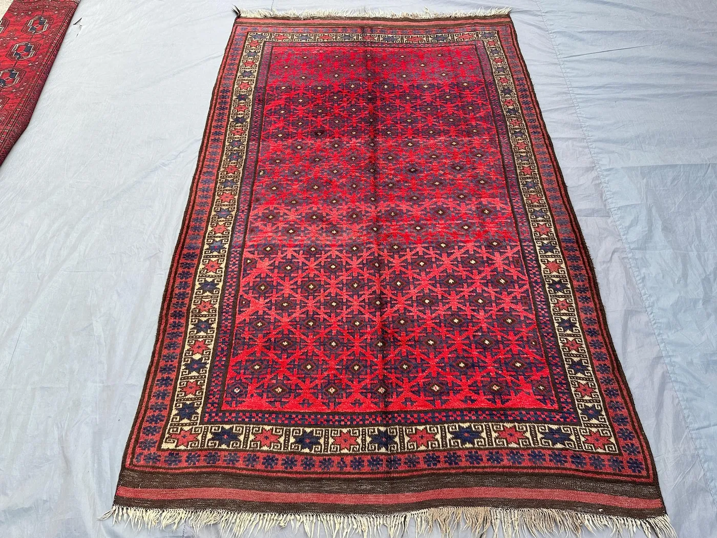 Antique Baluch Tribal Rug 5x8 Handmade Afghan Wool Rug, Turkmen Geometric Area Carpet | Vintage Living Room Rug | Bohemian Bedroom Rug
