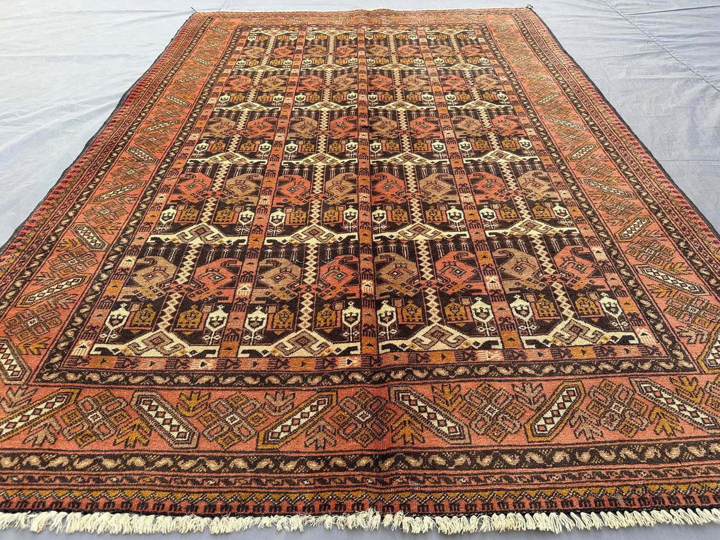 4x6 ft Vintage Turkmen Tribal Rug | Hand Knotted Wool Geometric Rug | One of a Kind Turkish Style | Kitchen Accent | Afghan Boho Home Decor