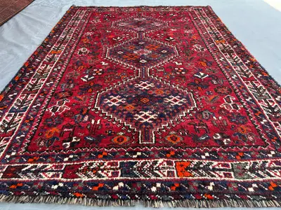 3'11x5'5 Ft Antique Turkmen Bukhara Rug | Hand-Knotted Wool Afghan Carpet | Caucasian Style Vintage Bedroom Ru