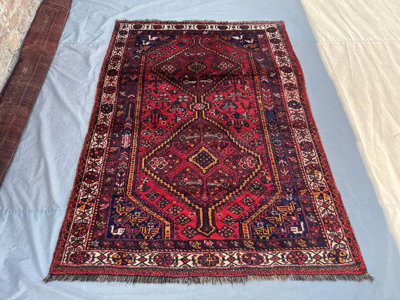 5x7 Antique Turkish Hand-Knotted Wool Rug, Tribal Caucasian Design | Gorgeous One of a Kind Carpet, Bedroom Rug, Moroccan Style rug, Moss