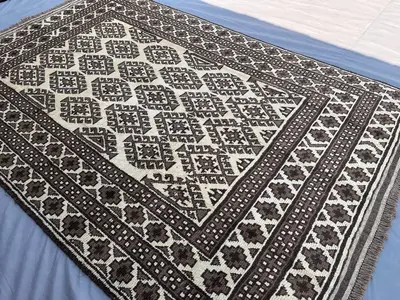 5x8'7 ft, Vintage Handmade Baluch Rug | Tribal Moroccan Style High Pile Wool Rug, Fine Area Rug, Bedroom & Flo