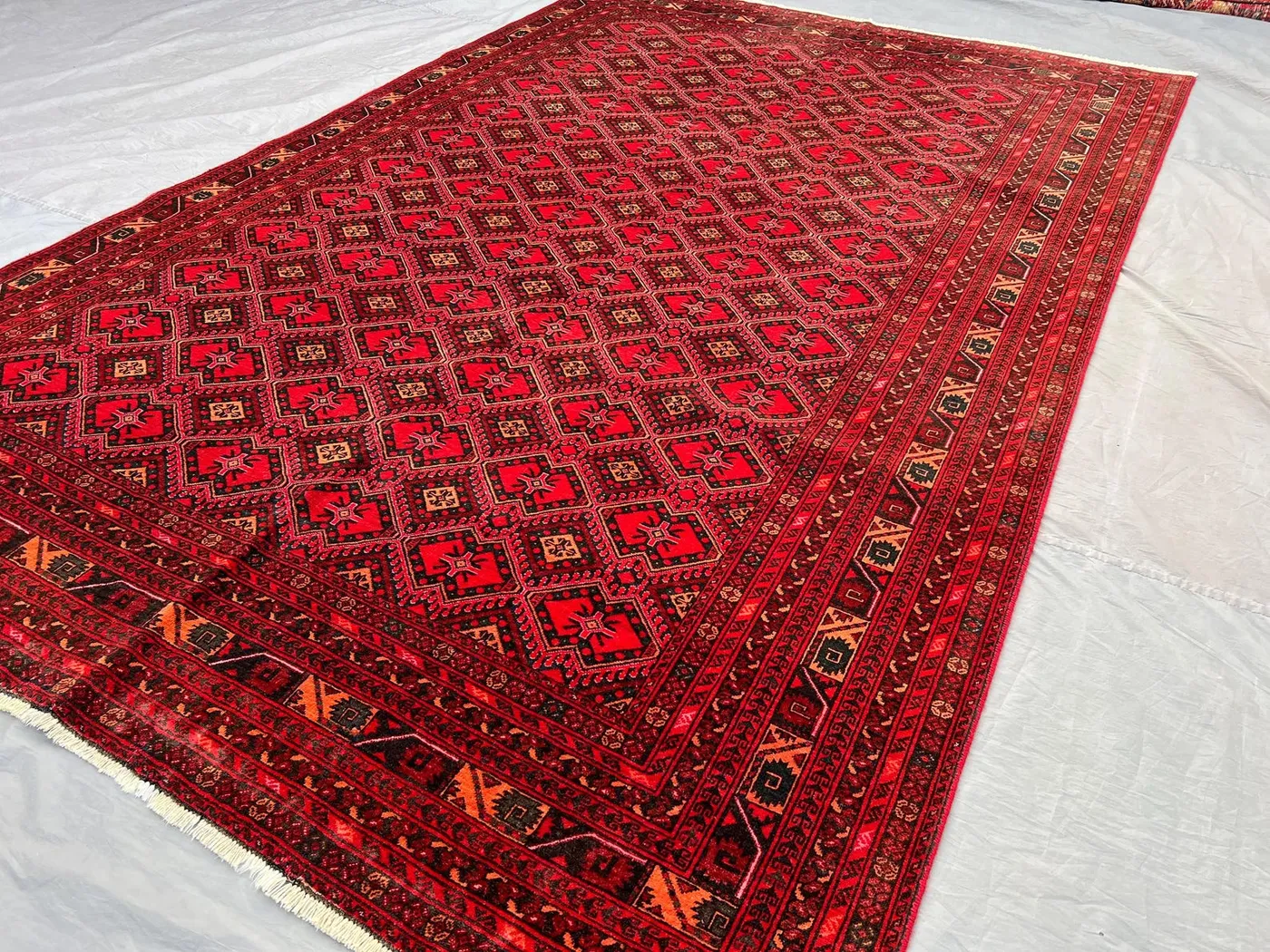 6.3x9'4 ft Afghan Antique Rug, Turkmen Hand Knotted Wool rug, Vintage Bukhara Rug, Oriental Turkish Rug, Living Room Rug, Bedroom Area Rug