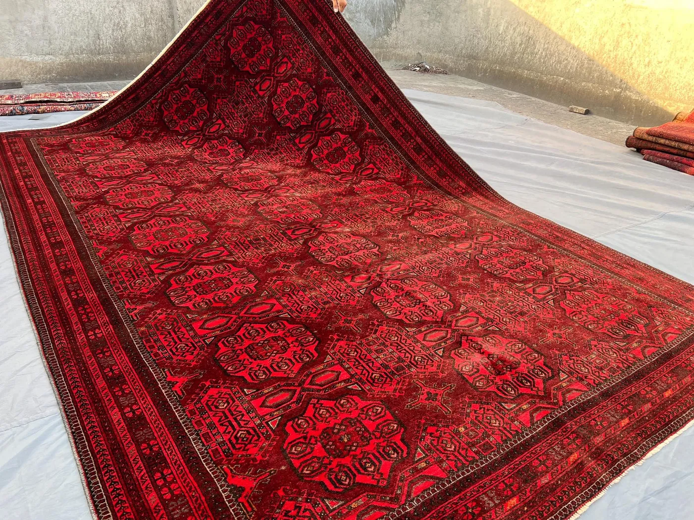 7x10 Antique Turkmen Tribal Rug | Hand-Knotted Wool Carpet | Collector's Piece | Vintage Nomadic Design | Tribal Area Rug, Bedroom Room Rug