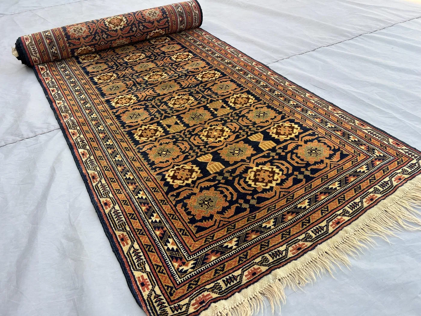 3x10 Collector’s Afghan Baluchi Runner | Antique Hand Knotted Wool Rug | Turkmen Pattern | Rare Hallway Entryway Tribal Carpet, Home Decor