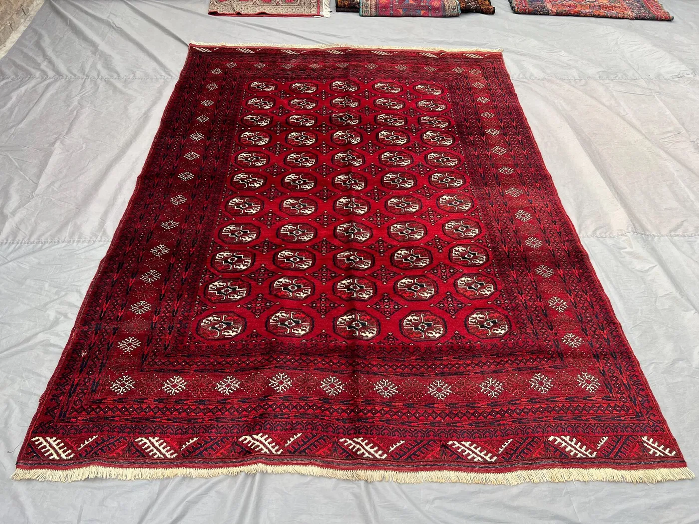 7x10 Turkmen Ersari Tekke Rug | Antique Afghan Hand Knotted Wool Carpet | Tribal Geometric Pattern | Vintage Oriental Area Rug | Floor rug