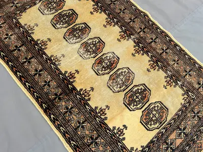 Antique Turkmen Ersari Rug 2'6x4'0 ft | Hand Knotted Afghan Wool Carpet | Rare Tribal Geometric Design | High 