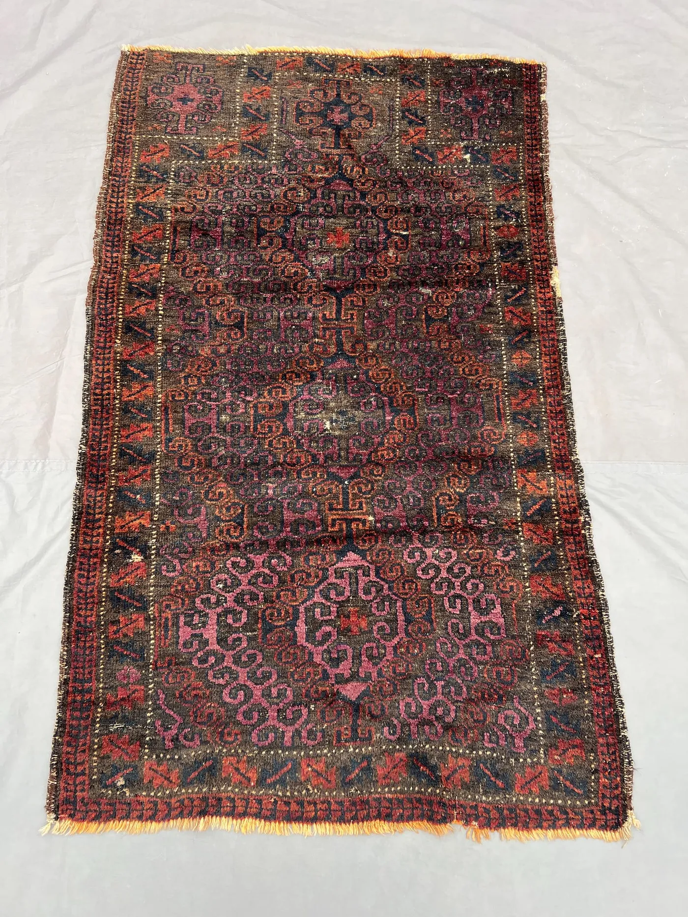 3x5 Antique Afghan Baluchi Rug | Tribal Hand Knotted Low Pile Rug | Rare Nomadic Wool Rug | Boho Accent Rug | Vintage Area Rug | Kids Rug