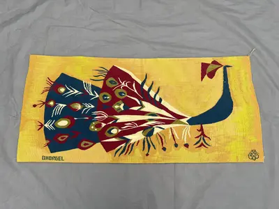 Afghan kilim, 2x4 antique sumak flat weave handmade peacock design rare wall art decor one of a kind tribal co