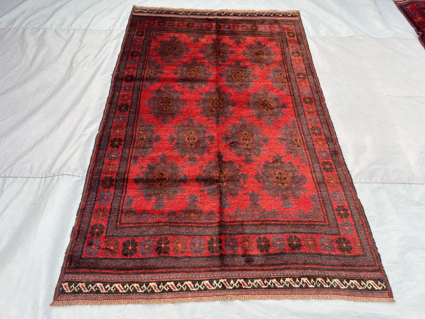 5x8 Afghan Hand-Knotted Balochi Rug Vintage Soft Pile, Tribal Rug for Bedroom rug Living Room rug Farmhouse rug Study room rug | kitchen rug