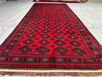 5x11 Afghan Vintage Balochi Rug, Hand-Knotted Soft Pile, Rare Tribal Design Farmhouse rug, Living Room rug, Be