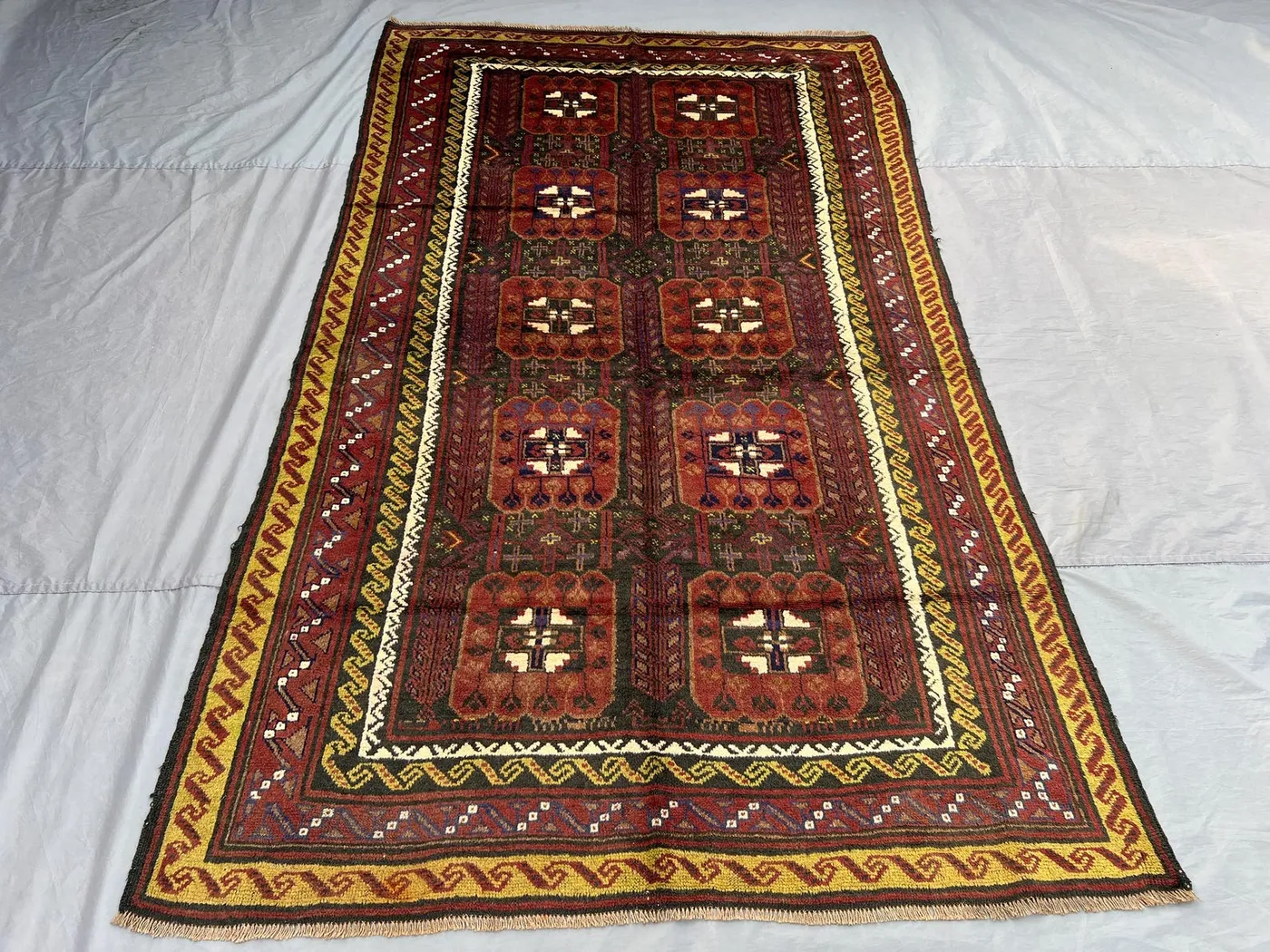 6x10 Vintage Afghan Balochi Rug Hand-Knotted Soft Pile Rare Tribal Farmhouse Decor Living Room rug, Bedroom rug Collectors rug | classic rug