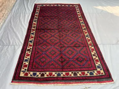 6x10 Afghan Hand-Knotted Turkoman Ersari Rug – Vintage Soft Pile, One-of-a-Kind, Farmhouse & Living Room Decor