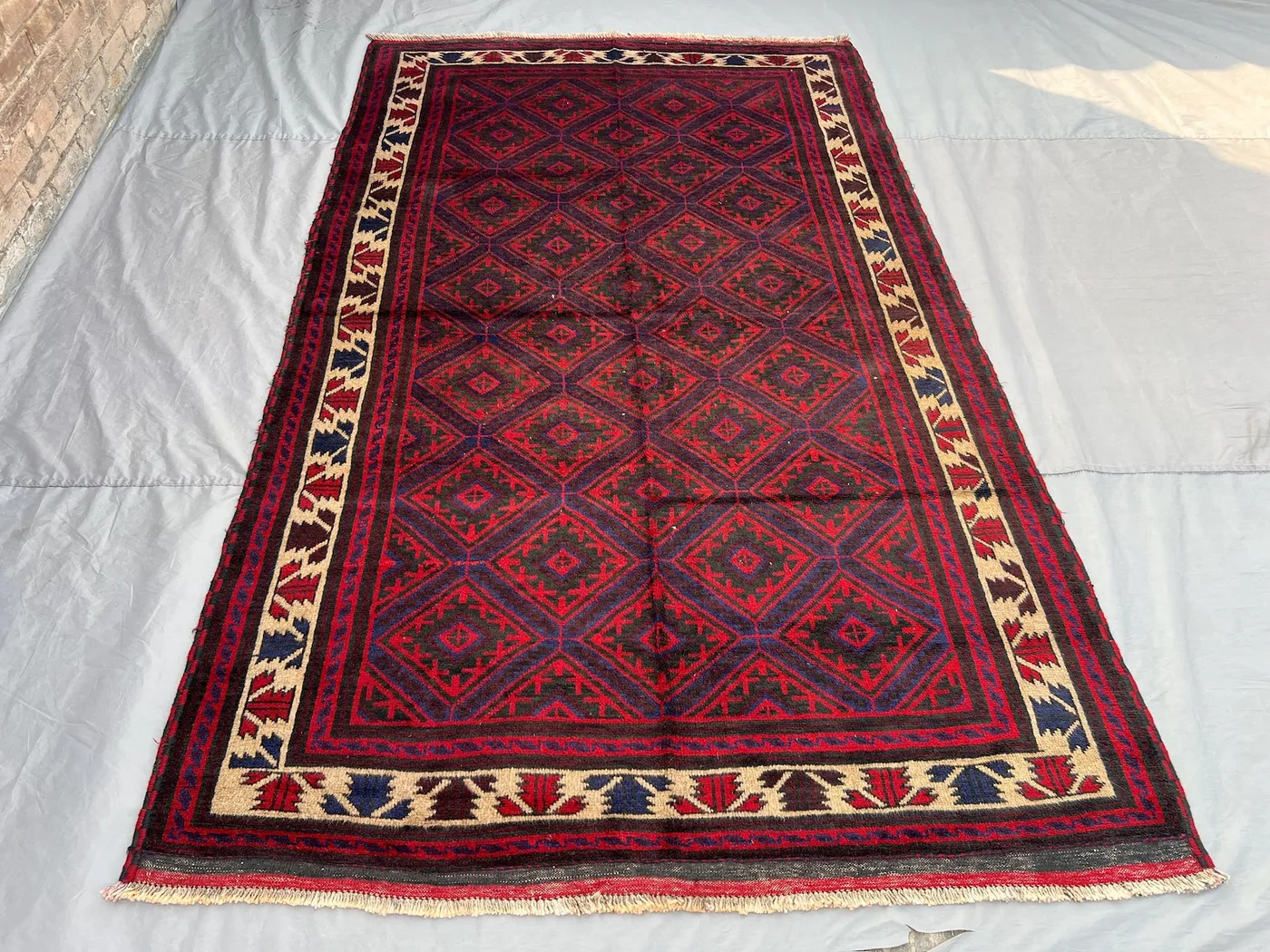 6x10 Afghan Hand-Knotted Turkoman Ersari Rug – Vintage Soft Pile, One-of-a-Kind, Farmhouse & Living Room Decor | bedroom + kitchen rug