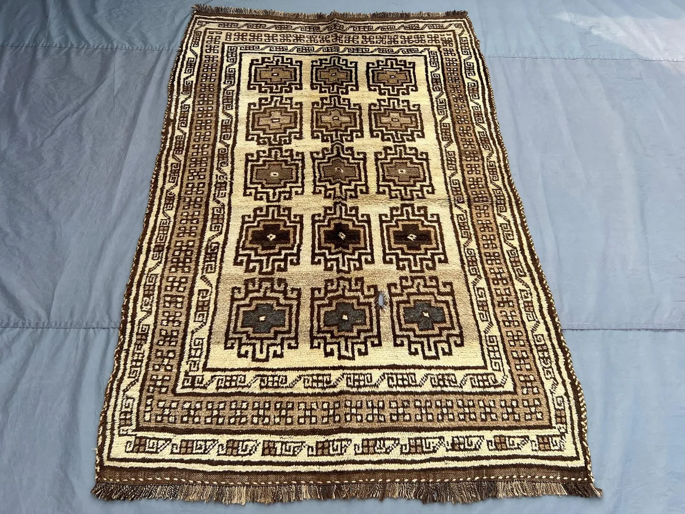 5x7 Afghan Hand-Knotted Balochi Rug – Vintage Soft Pile, One-of-a-Kind, Farmhouse & Living Room Decor, Top Quality | kitchen + bedroom rug