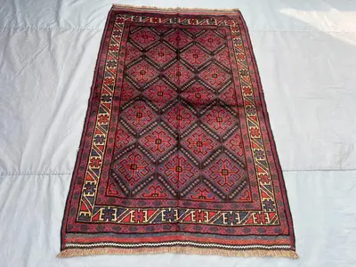 5x7 Afghan Hand-Knotted Turkoman Ersari Rug – Vintage Soft Pile One-of-a-Kind, Farmhouse & Living Room Decor |