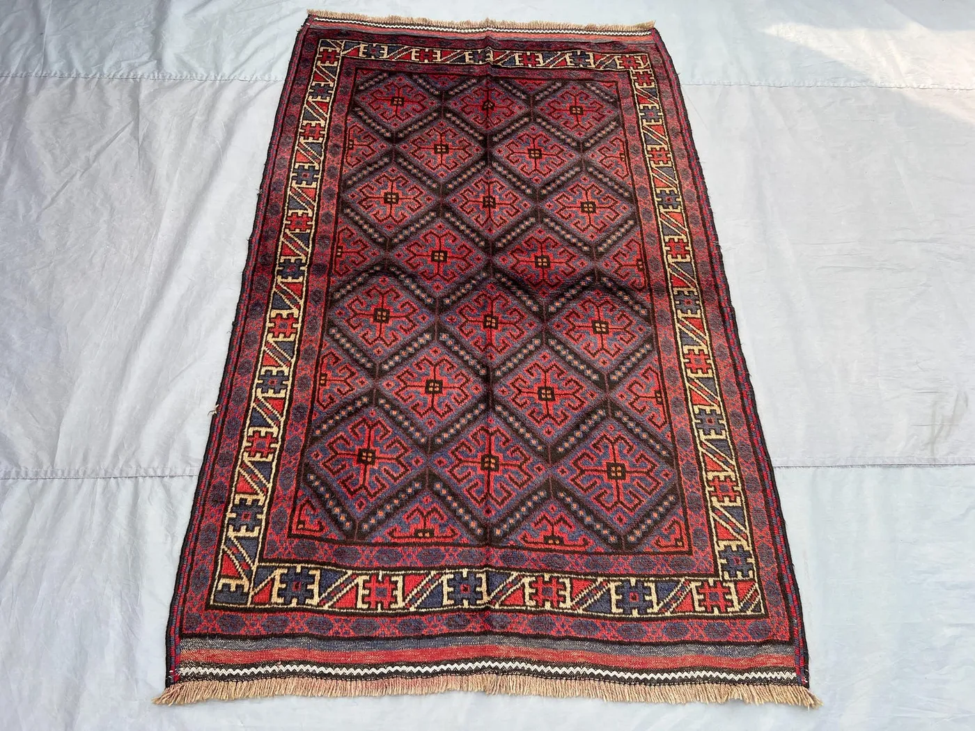 5x7 Afghan Hand-Knotted Turkoman Ersari Rug – Vintage Soft Pile One-of-a-Kind, Farmhouse & Living Room Decor | home decoration + bedroom rug