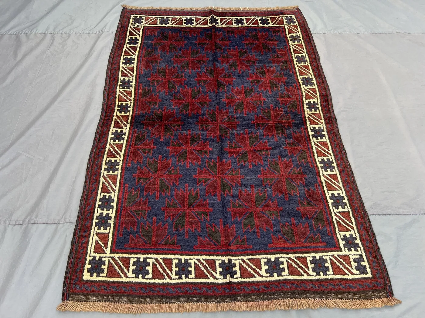 5x7 Afghan Hand-Knotted Balochi Rug Vintage Soft Pile, Tribal Decor Living Room rug, Bedroom rug, Study room rug Farmhouse Rug | kitchen rug