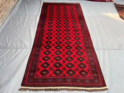 5x11 Afghan Hand-Knotted Turkoman Bashiri Rug – Vintage, Rare One-of-a-Kind, Farmhouse & Living Room Decor | h