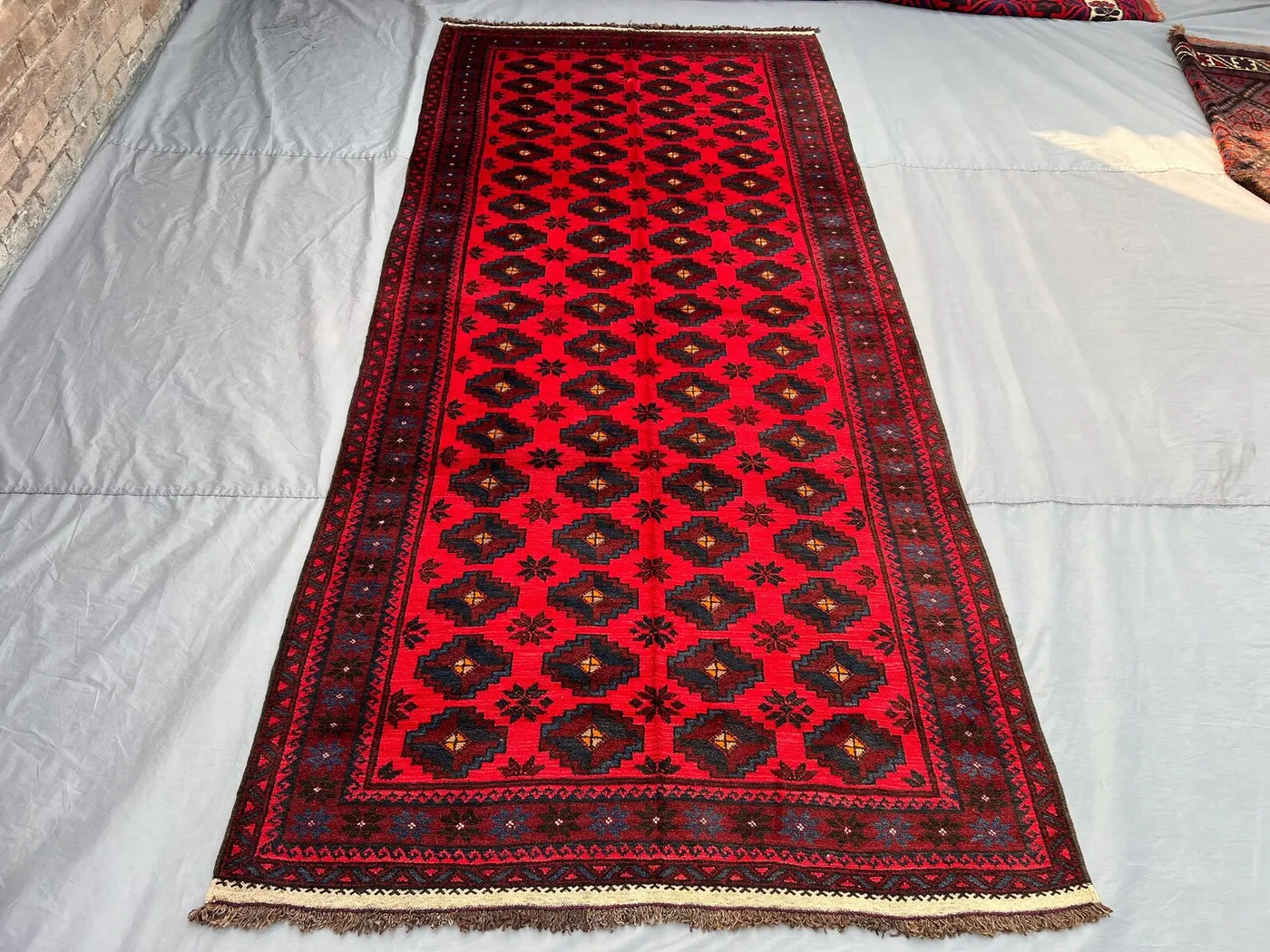 5x11 Afghan Hand-Knotted Turkoman Bashiri Rug – Vintage, Rare One-of-a-Kind, Farmhouse & Living Room Decor | hallway rug bedroom + home boho