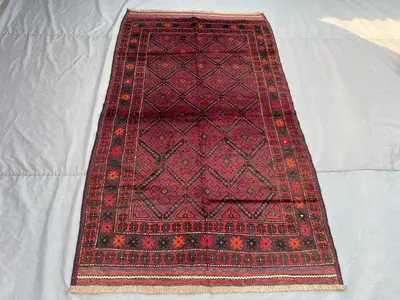 5x8 Afghan Hand-Knotted Turkoman Ersari Rug–Vintage Soft Pile One-of-a-Kind, Farmhouse & Living Room Decor | h