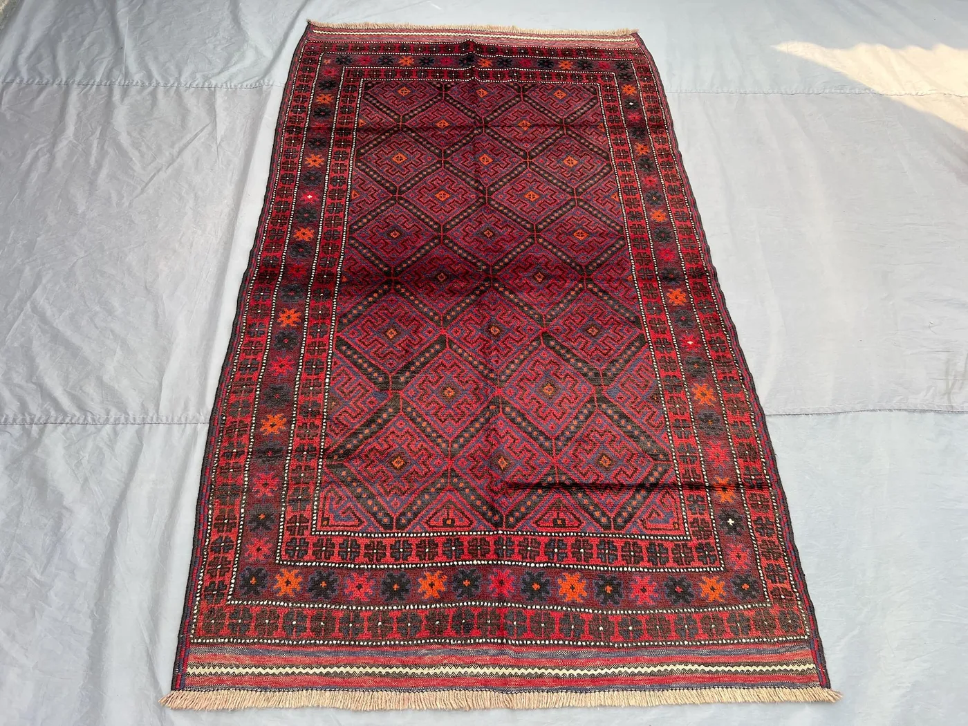 5x8 Afghan Hand-Knotted Turkoman Ersari Rug–Vintage Soft Pile One-of-a-Kind, Farmhouse & Living Room Decor | home decoration and kitchen rug