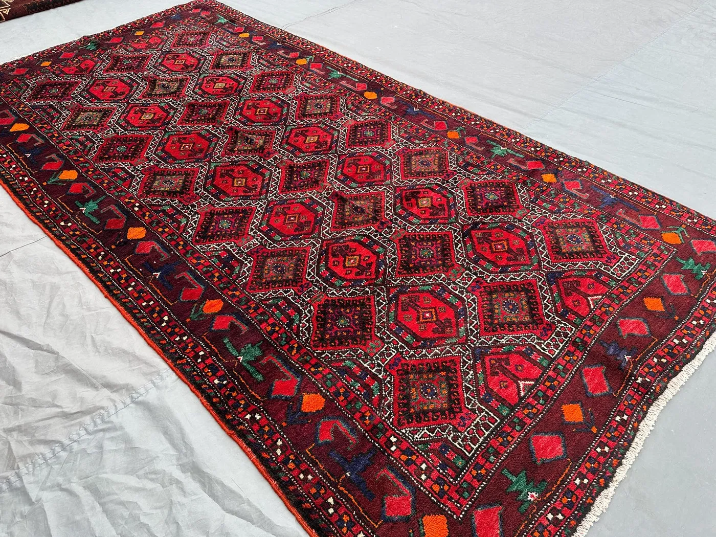 5x10 Vintage Turkish Inspired Caucasian Runner Rug, Hand Knotted Wool Medallion Rug, Tribal Carpet Rare Full Pile Oriental Floor Rug Decor