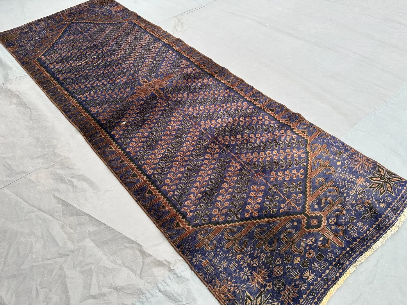 3 x 8 Afghan Baluch Runner Rug, Handmade Wool runner rug, Traditional Turkmen Tribal Hallway Rug, Vintage Runner Rug moroccan runner Rug