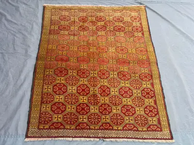 3.11 x 4.7 ft Turkish Hand Knotted Rug | Vintage Anatolian Soft Pile rug | One-of-a-Kind Tribal Medallion Desi