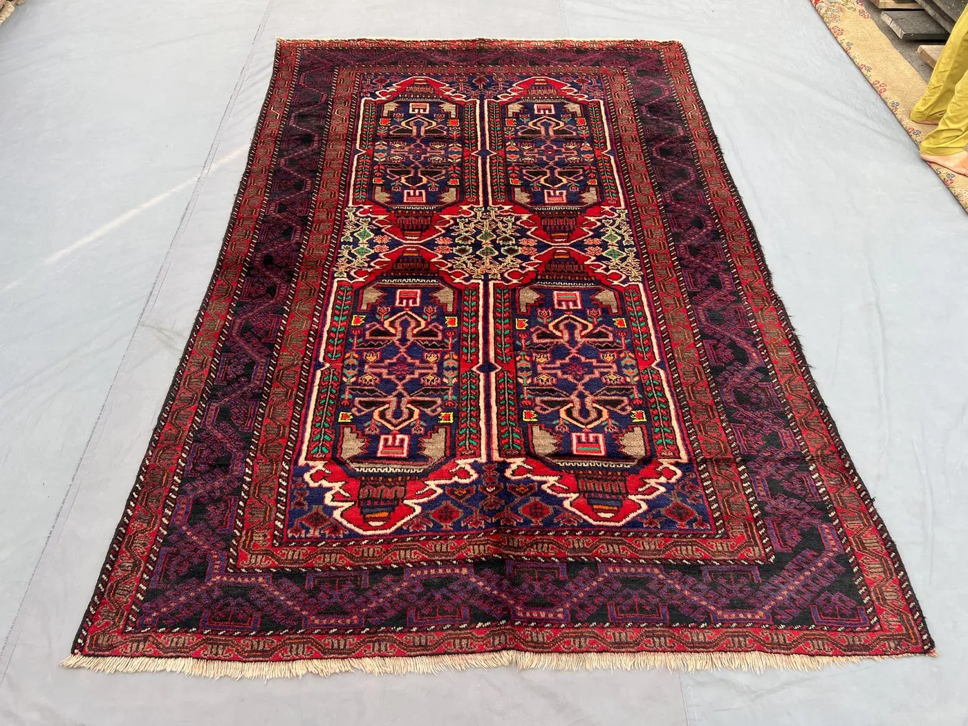 6'1" x 9'4" Turkish Hand-Knotted Vintage Rare Soft Pile One-of-a-Kind Large Area Rug, Anatolian Geometric & Floral Design, Boho Home Decor