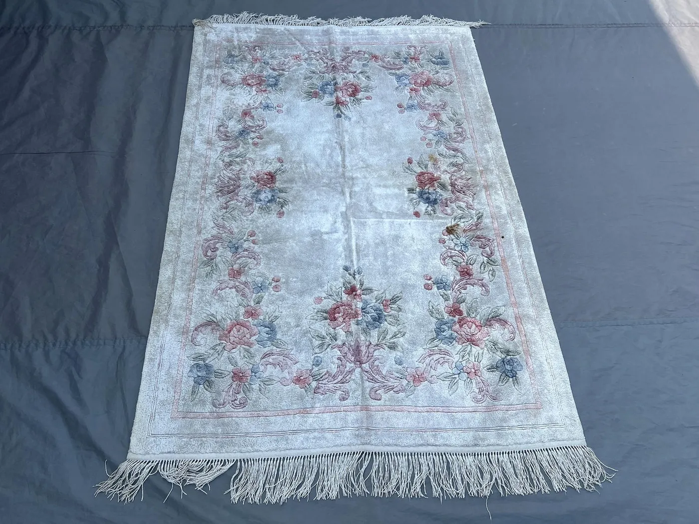 4 x 6 ft Turkish hand knotted vintage silk pile rug floral balochi design, soft texture top quality handmade rug home decor | farmhouse rug