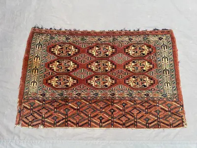 3 x 4 ft Afghan Hand Knotted Vintage Balochi Rug Low Pile Distressed Tribal Wall Hanging Brown Beige One Of A 
