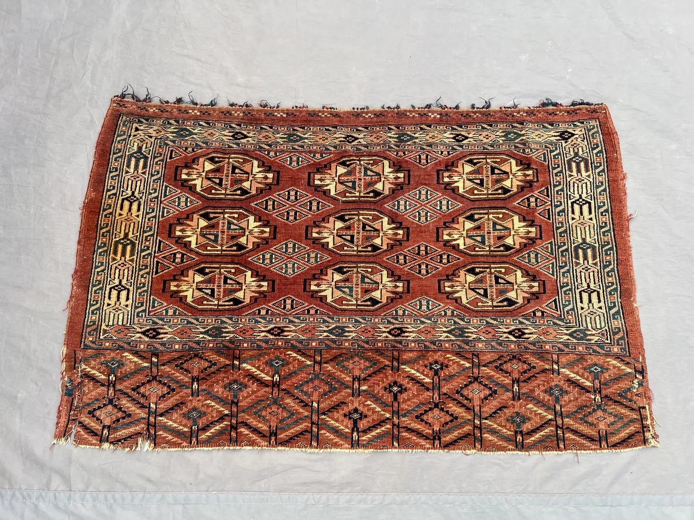 3 x 4 ft Afghan Hand Knotted Vintage Balochi Rug Low Pile Distressed Tribal Wall Hanging Brown Beige One Of A Kind Rug | Home boho decor