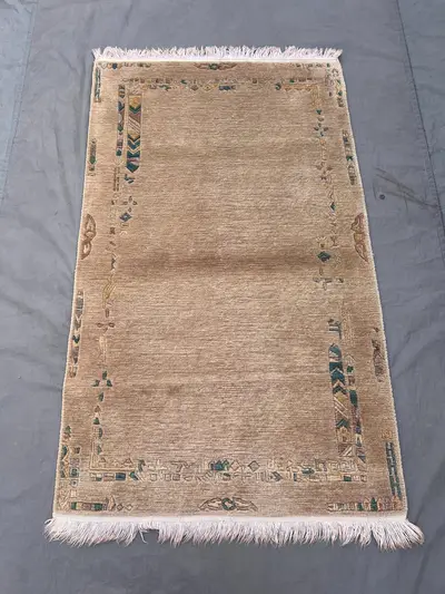 3.1 x 5 ft Afghan Hand-Knotted Vintage Rare Soft Pile Balochi Design Rug, One of a Kind, Small Area Rug for Ho