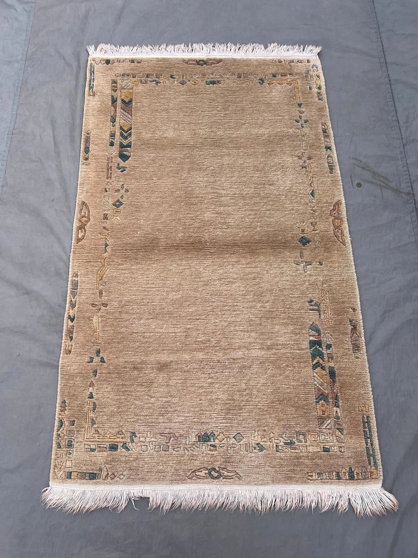 3.1 x 5 ft Afghan Hand-Knotted Vintage Rare Soft Pile Balochi Design Rug, One of a Kind, Small Area Rug for Home Decor