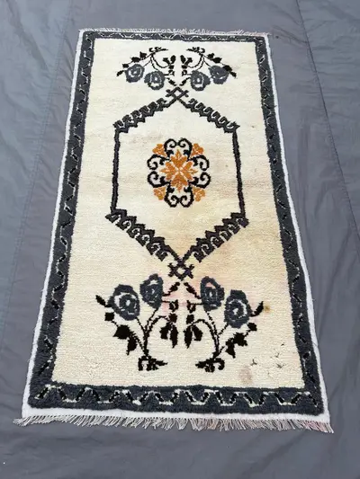 Afghan Hand Knotted Kilim 4 x 7 ft Vintage Soft Pile One of a Kind Balochi Design Small Area Decor Tribal Rug