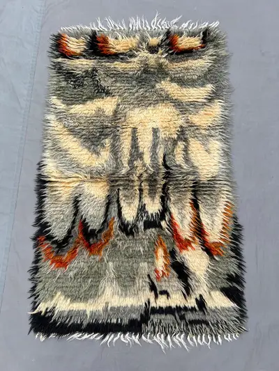 2 x 4 ft Afghan Hand Knotted Vintage Soft Full Pile Rug – One of a Kind Balochi Small Area Decor