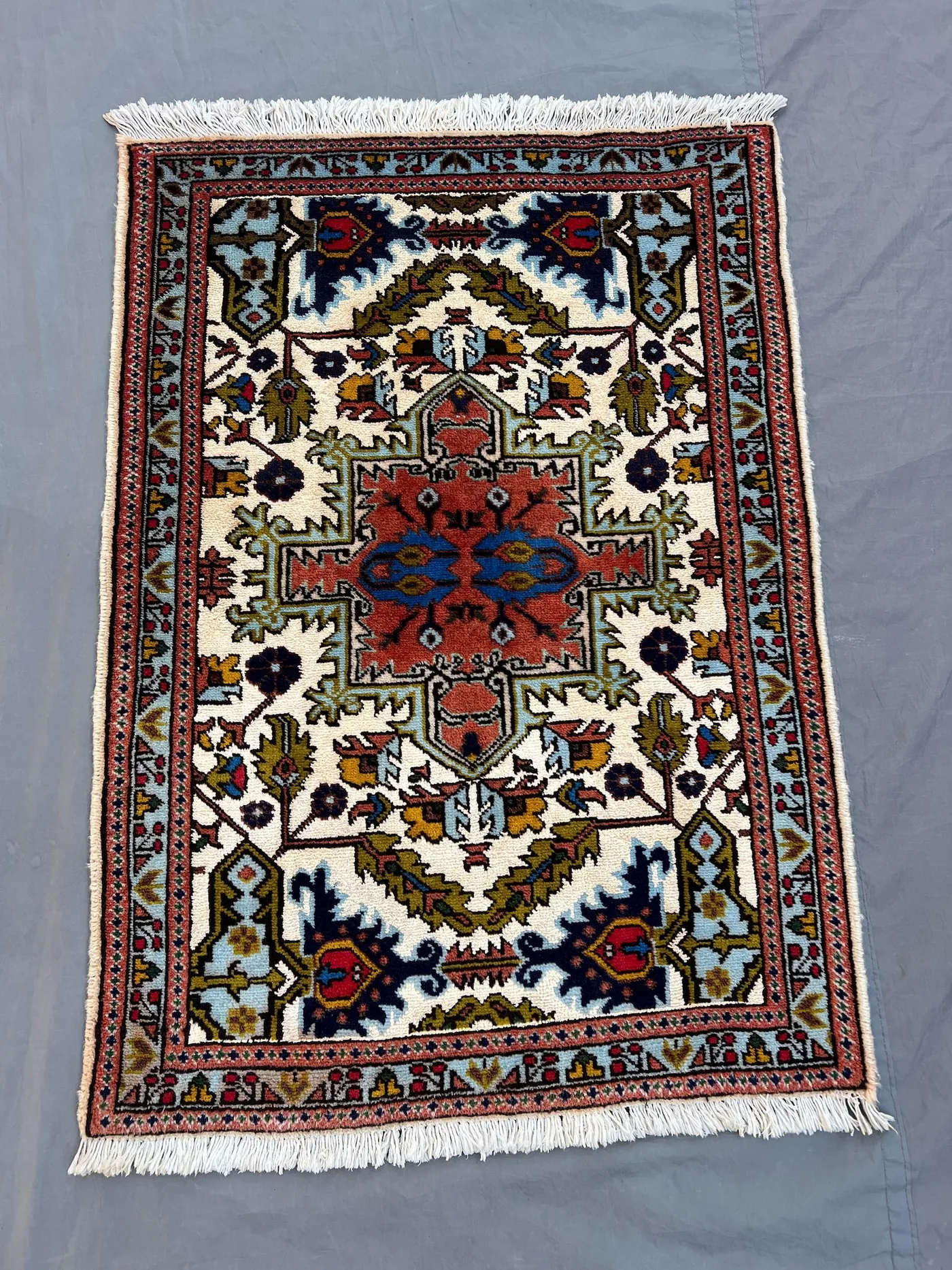 Afghan Hand Knotted Vintage Rug 2 x 3 ft Small Soft Pile Wool Area Rug One of a Kind Tribal Balochi Design Handmade Carpet