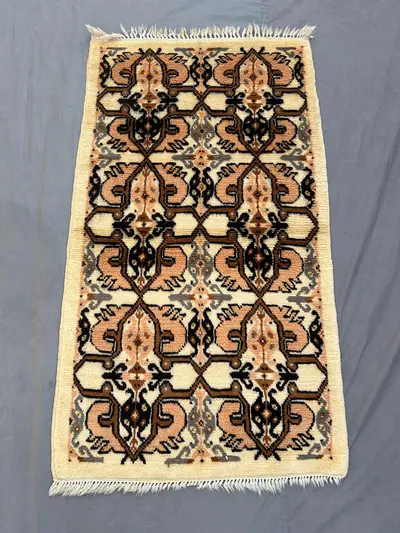 3 x 5 ft Afghan hand knotted vintage soft pile small area rug one of a kind moss rug tribal balochi design
