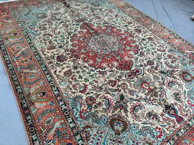 8 x 11 ft Large Turkish Hand Knotted Rug, Vintage Soft Pile, One of a Kind, Luxury Home Decor Turkish Inspired