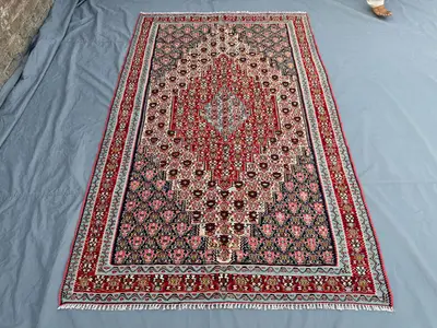 Turkish Handwoven Kilim | Vintage 5 x 8 ft | One-of-a-Kind Anatolian Design | Flatweave Wool Rug for Living Ro
