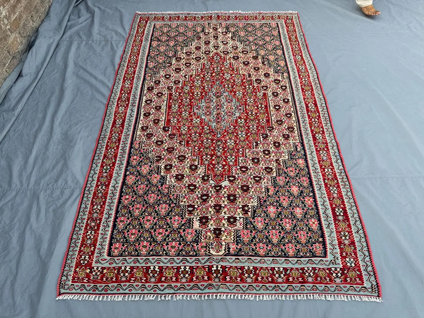 Turkish Handwoven Kilim | Vintage 5 x 8 ft | One-of-a-Kind Anatolian Design | Flatweave Wool Rug for Living Room or Bedroom