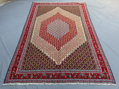 Turkish Handwoven Kilim | Vintage 7 x 10 ft | One-of-a-Kind Caucasian Design | Large Flatweave Wool Area Rug f