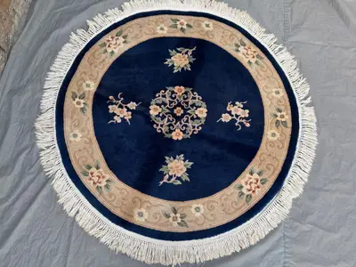 4x4 ft Antique Caucasian Kazak Rug Hand Knotted Wool Carpet Tribal Geometric Design Vintage Oriental Small Are