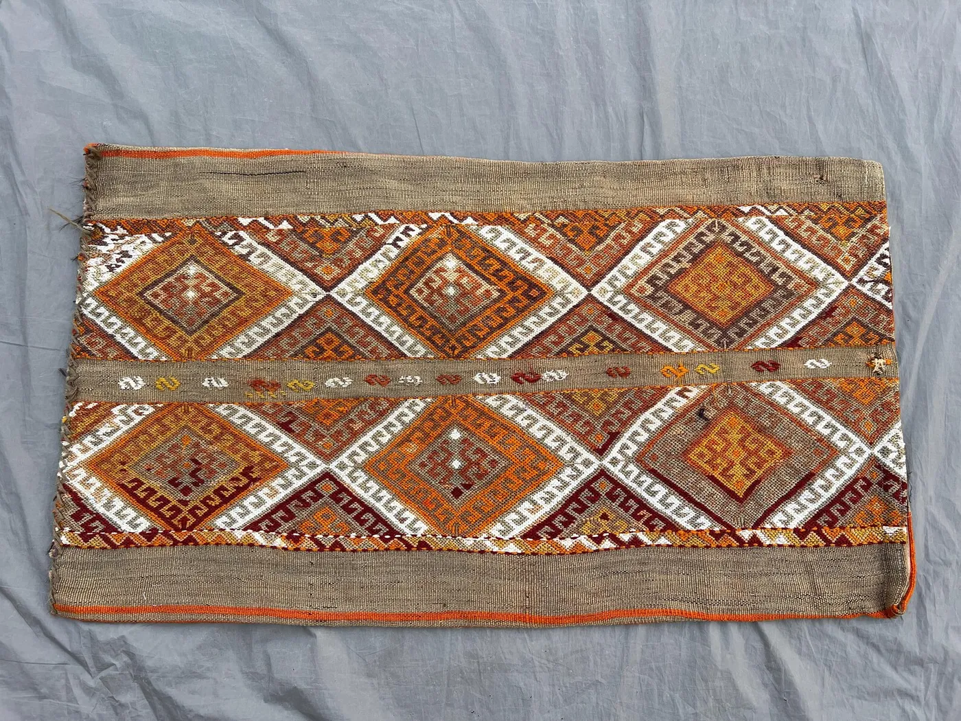 1'1x3'3 ft Vintage Afghan Baluchi Handwoven Kilim Rug Flatweave Geometric Wool Accent Rug Decorative Accent Entryway Hallway Collector Rug
