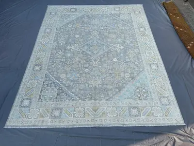 8x10 Luxury Afghan Hand-Knotted Oushak Rug, Brand New Modern Turkish Tribal Wool Rug, Natural Dye Turkmen Rug,