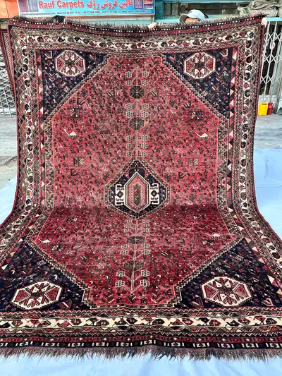 8x10 Antique Caucasian Rug Hand Knotted Tribal Medallion Afghan Rug Living Room Bedroom Rug
