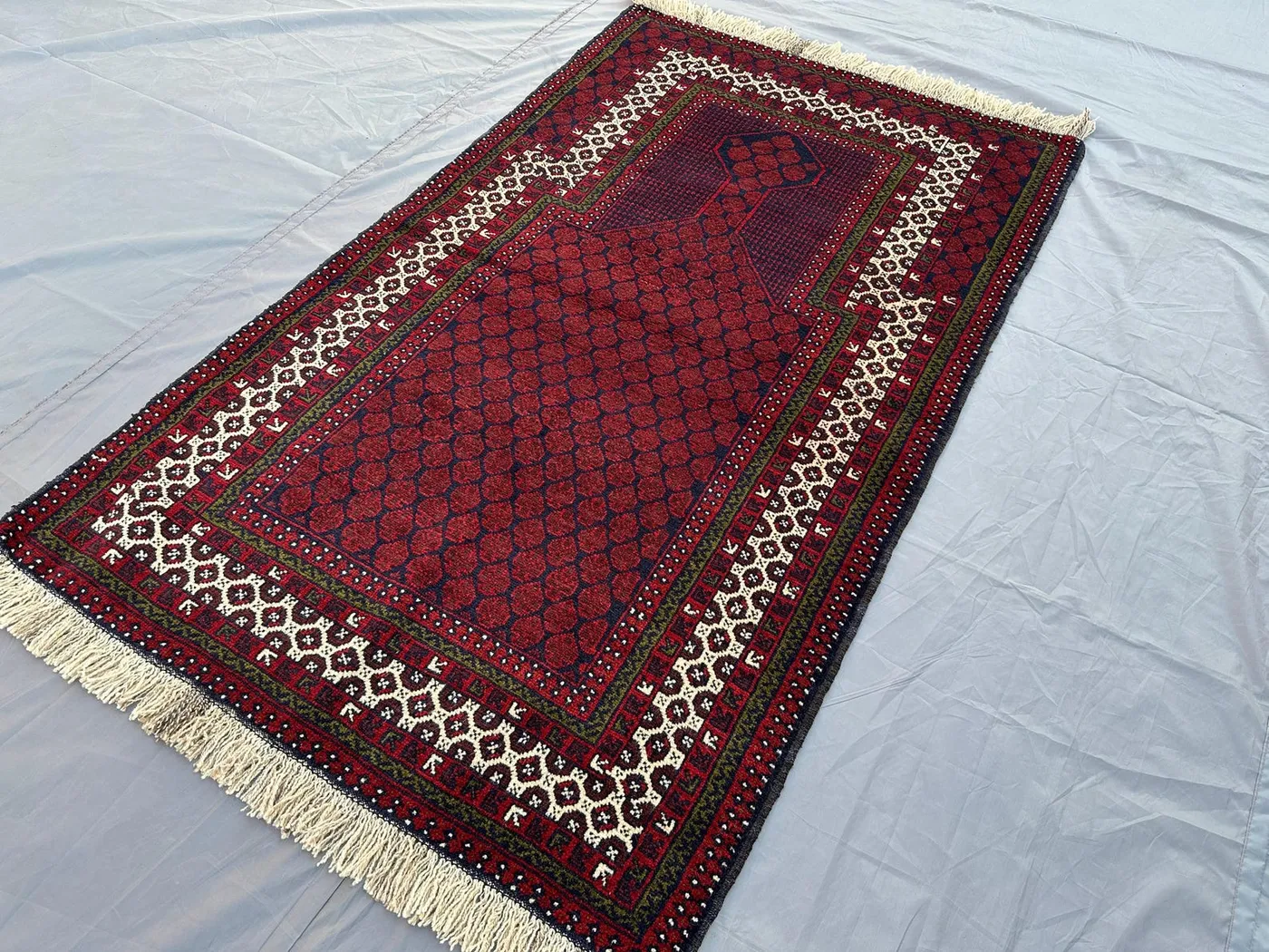 Antique Prayer rug, 3.1x5.0 Ft, Afghan Vintage Prayer Rug, Turkmen Handmade Wool Rug, Baluch Rug, Turkmen Prayer rug, 3x5 Prayer rug, Accent