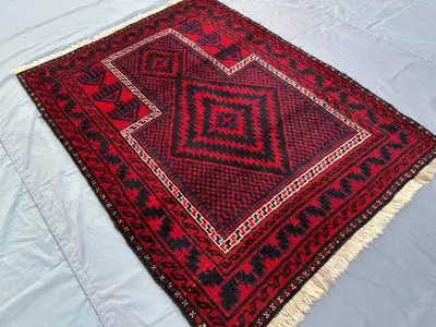 Antique Turkmen Prayer rug, 3.3x4.4 Ft, Afghan Vintage Prayer Rug, Handmade Wool Rug, Baluch Rug, Turkmen Pray